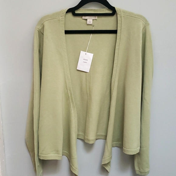 Appleseed's Sweaters - New Appleseed's Open-Front Cardigan Sweater Size L Color Pear